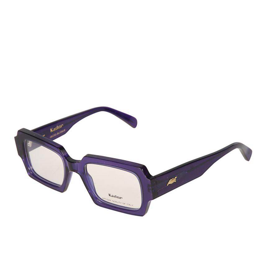 Evy Geometric Rectangular Frame Sunglasses with Gold Emblem