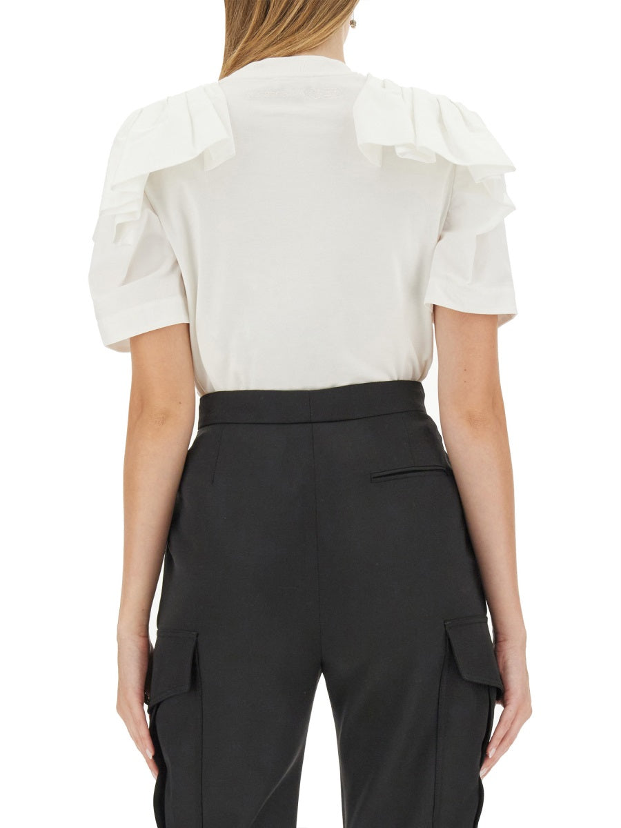 Ruffle Cotton T-Shirt