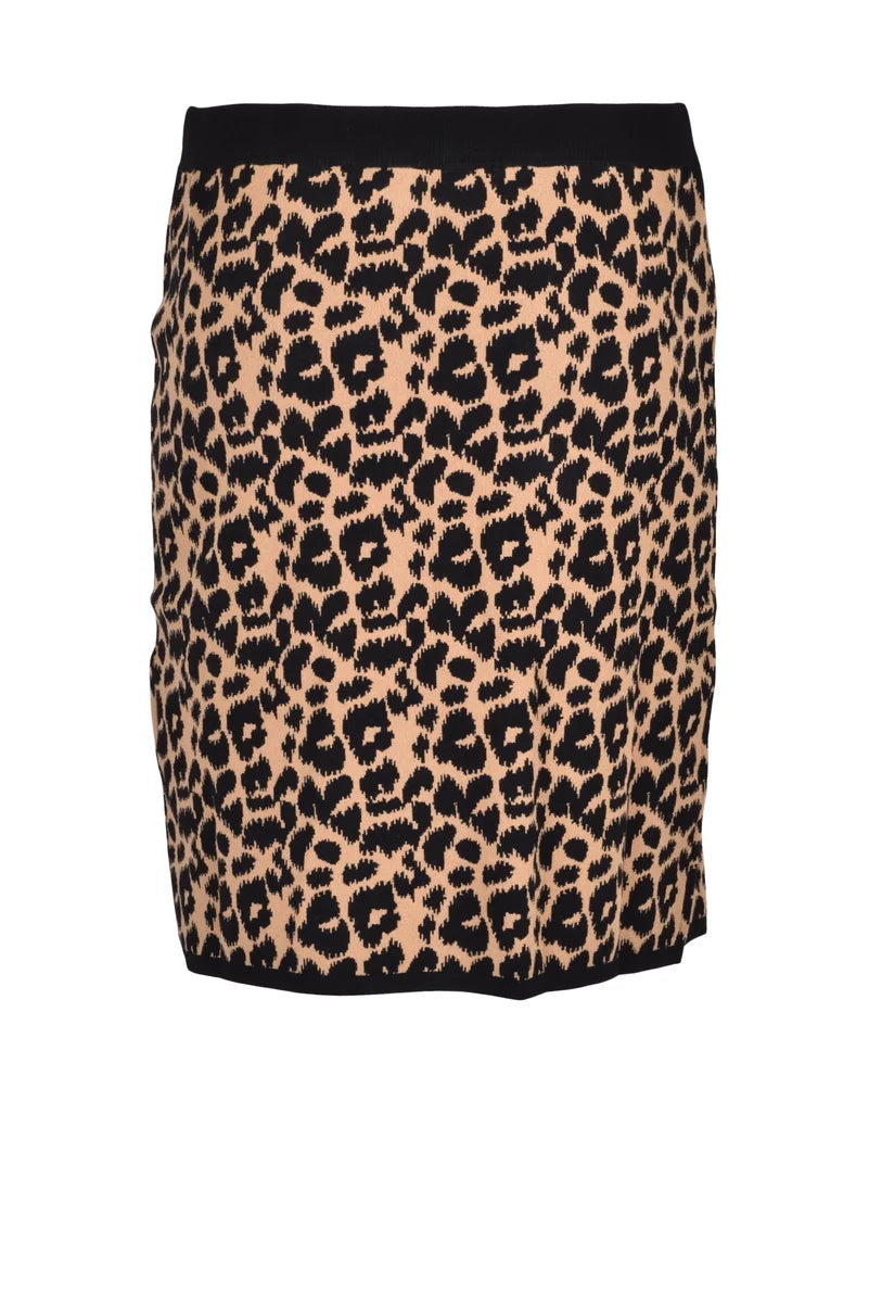 Mini Knit Skirt - Black/Beige