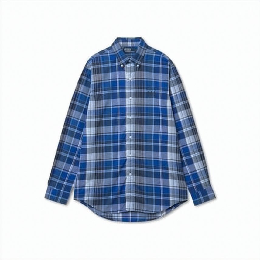 Tailored Long-Sleeve Plaid Shirt