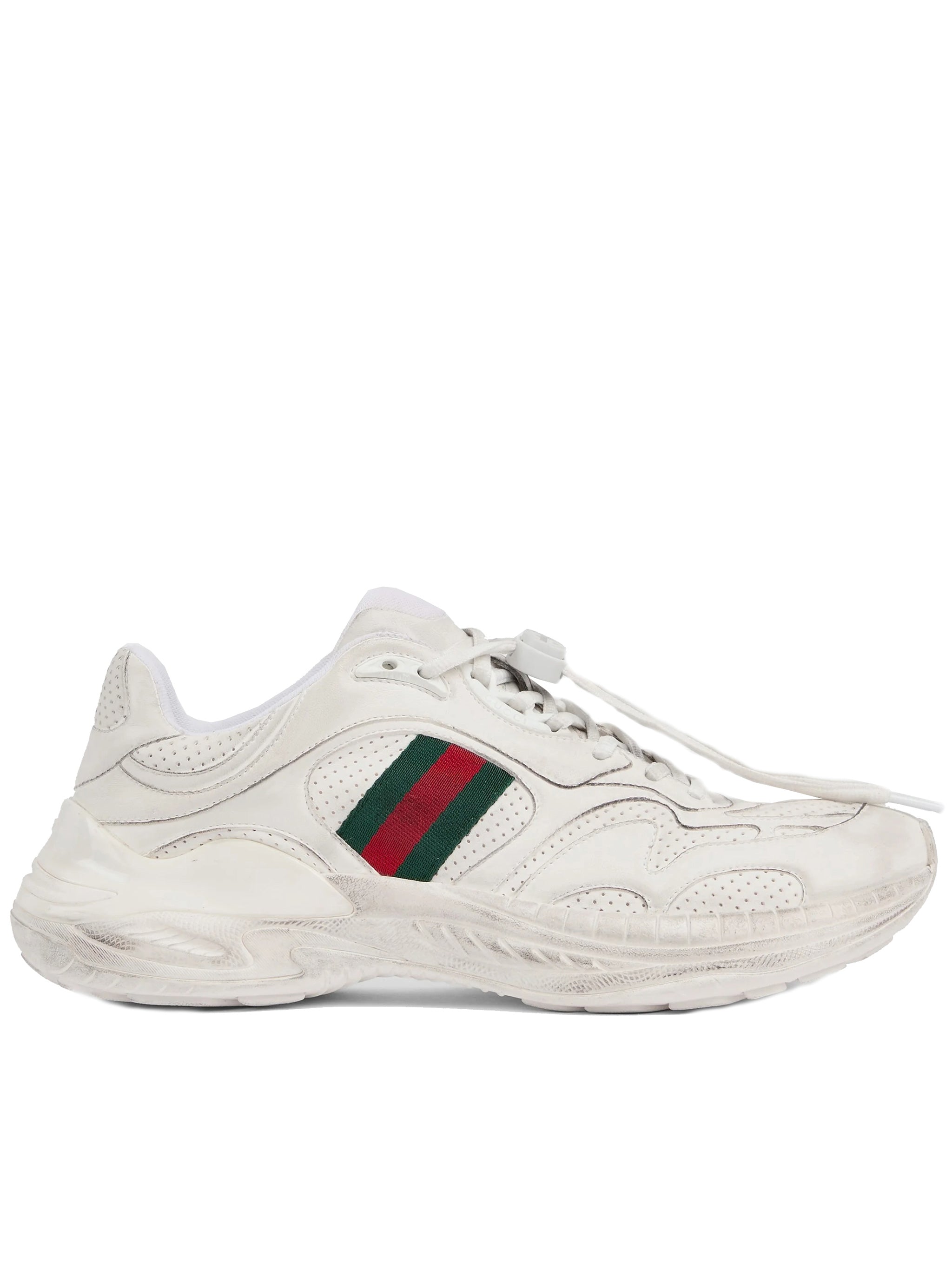 White 2.0 Chunky Sole Distressed Sneakers