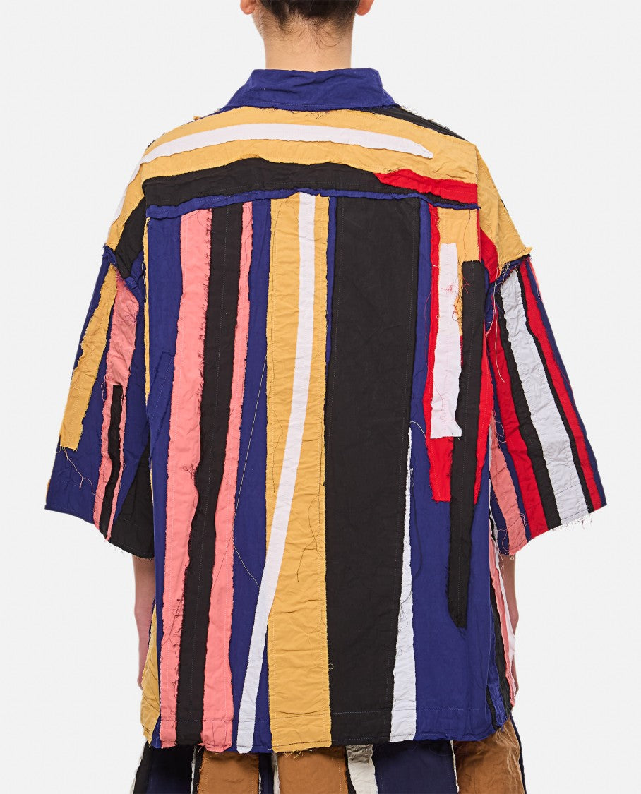 Multicolor April Shirt-Stripe Patchwork