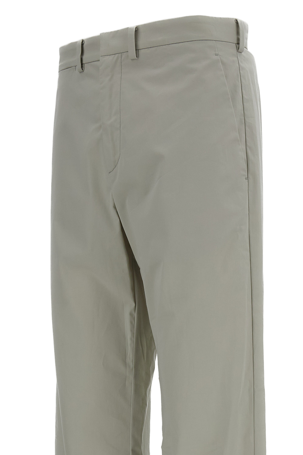 Straight-Leg Cotton Trousers