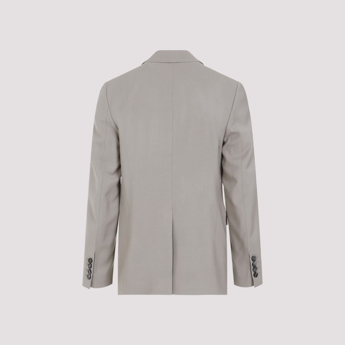 Light Taupe Virgin Wool Two Buttons Jacket