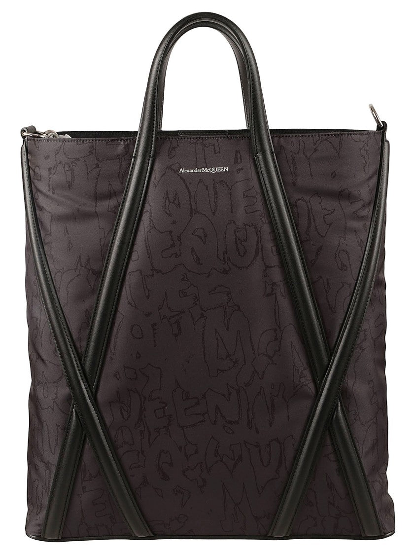 Textured Black Structured Bag