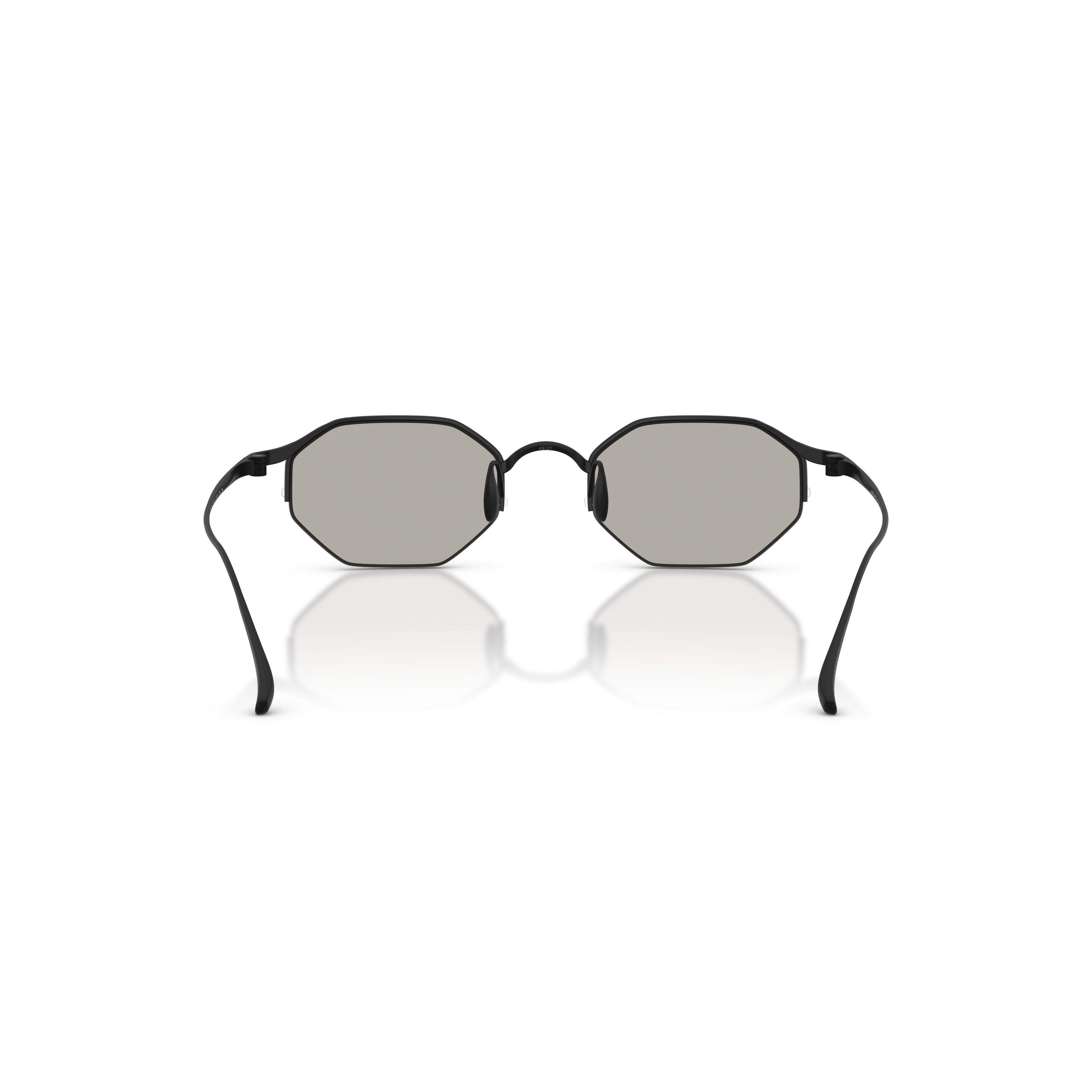 0ar6171t Geometric Octagonal Black Titanium Sunglasses