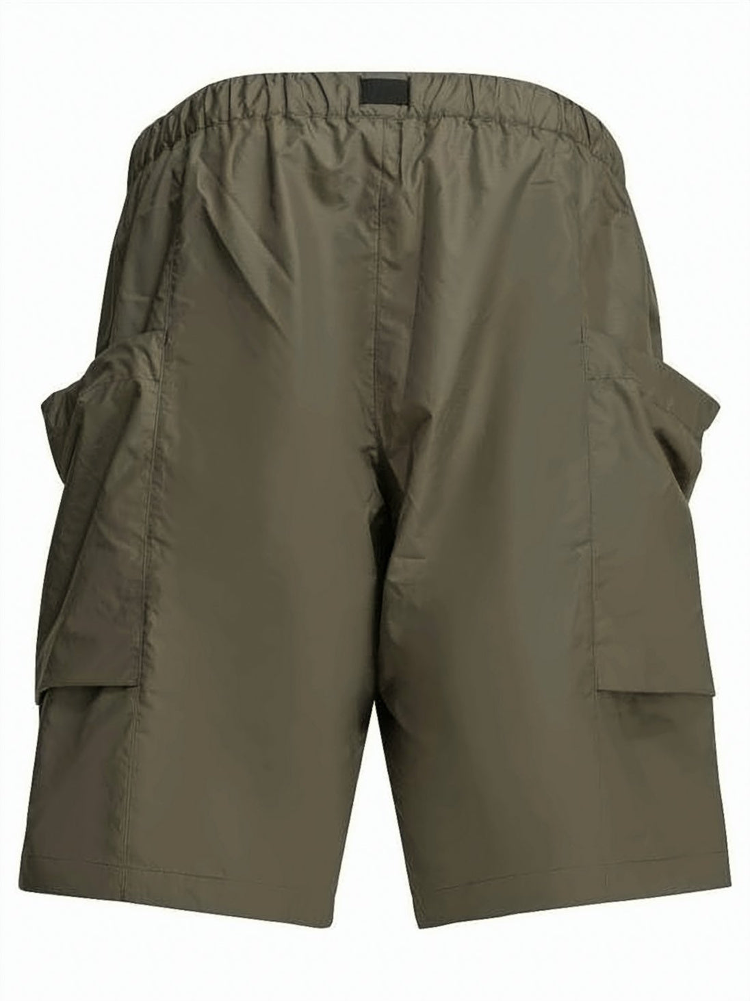 Black Utilitarian Multiple Pocket Polyester Shorts
