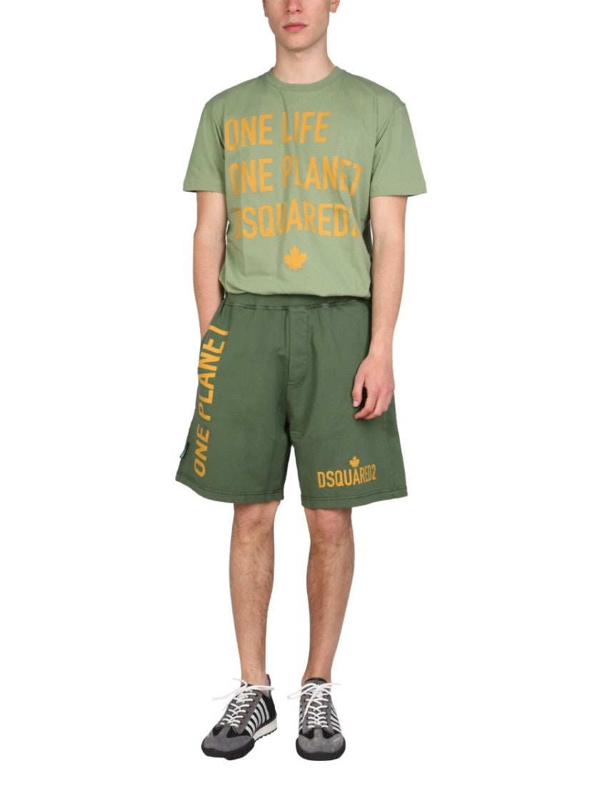 "One Life One Planet" Bermuda Shorts