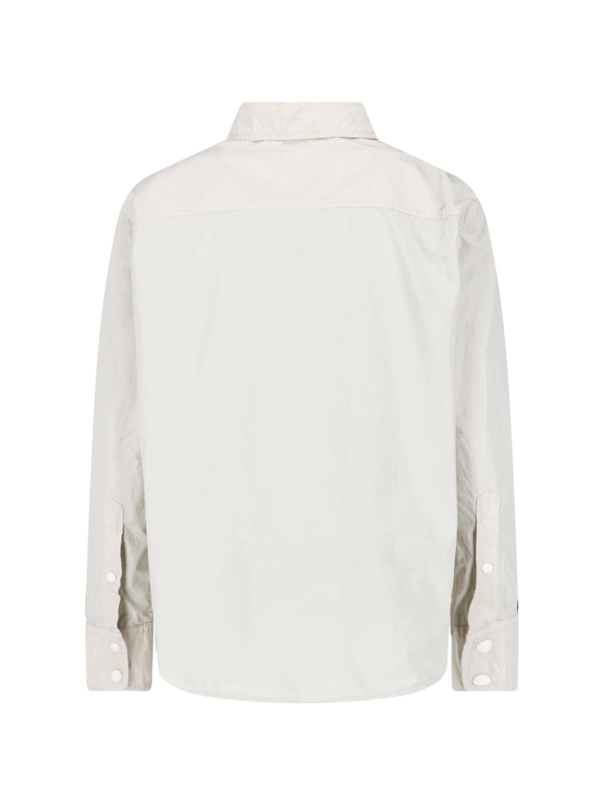 Neutral Classic Collar Snap Button Shirt