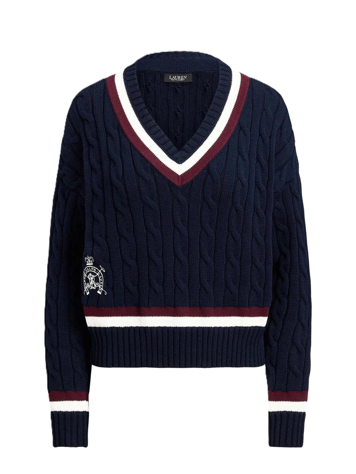 Blue Gassed Cotton Pullover Sweater
