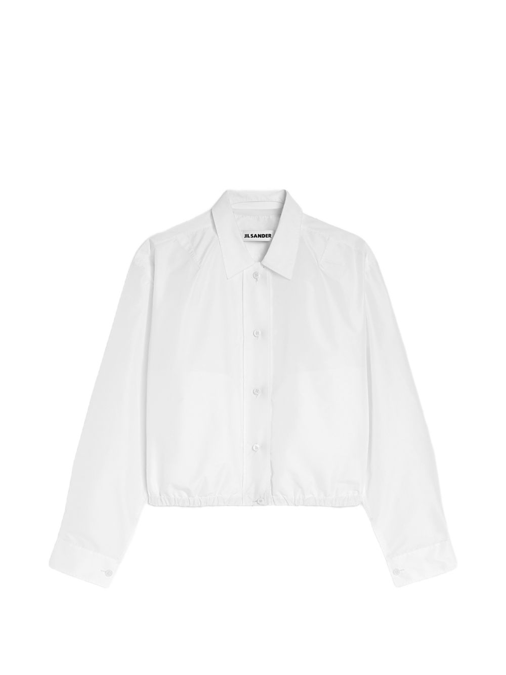 Cropped Shirt with Classic Collar