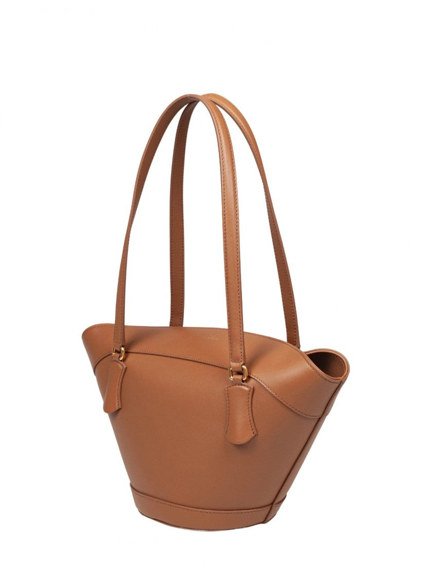 Caramel-Color Leather Coffa Capri Bag