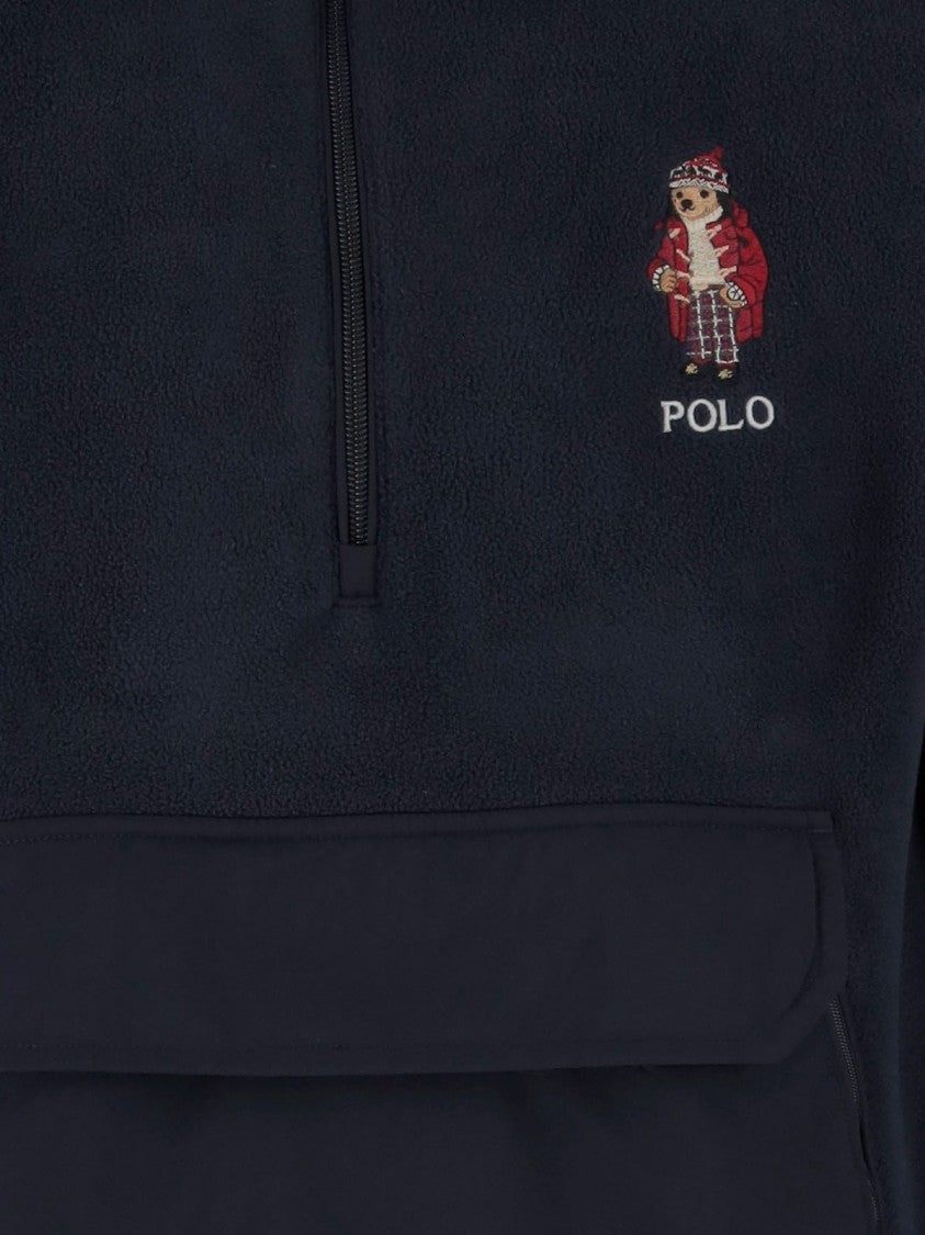 High Collar Zip-Up Knit Pullover by Polo Ralph Lauren
