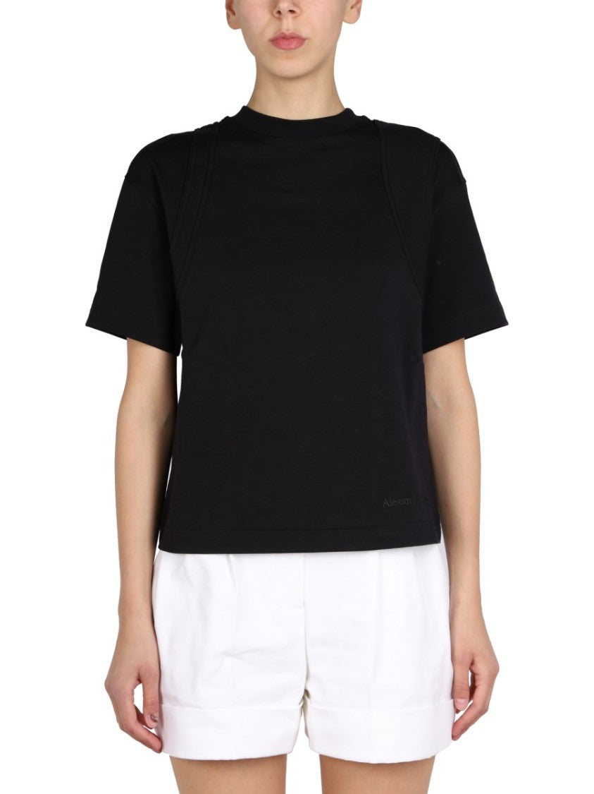 Minimalist Crewneck T-Shirt With Subtle Branding