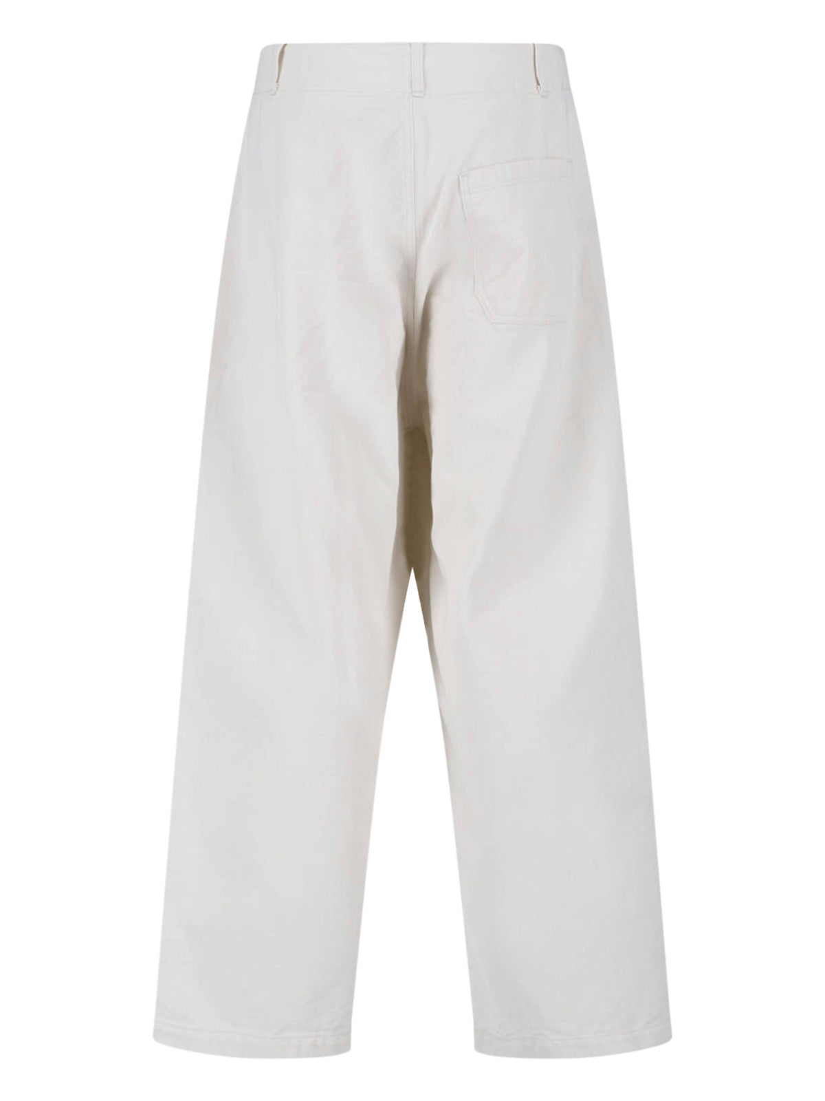White Water-Repellent Cotton Drill Trousers
