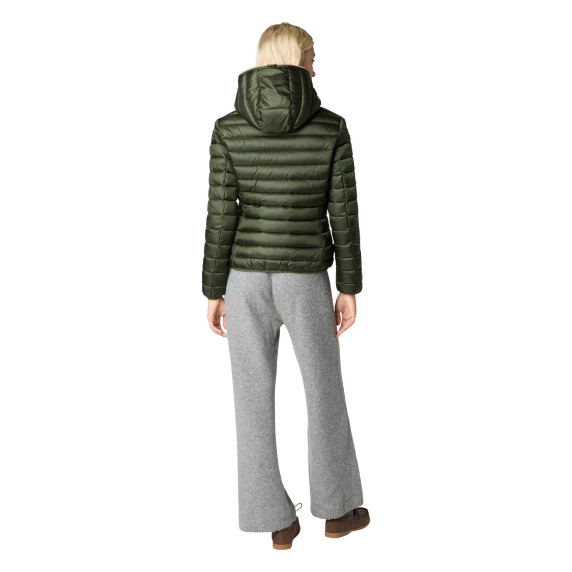 Lightweight Quilted Coat with Zip-Up Hood