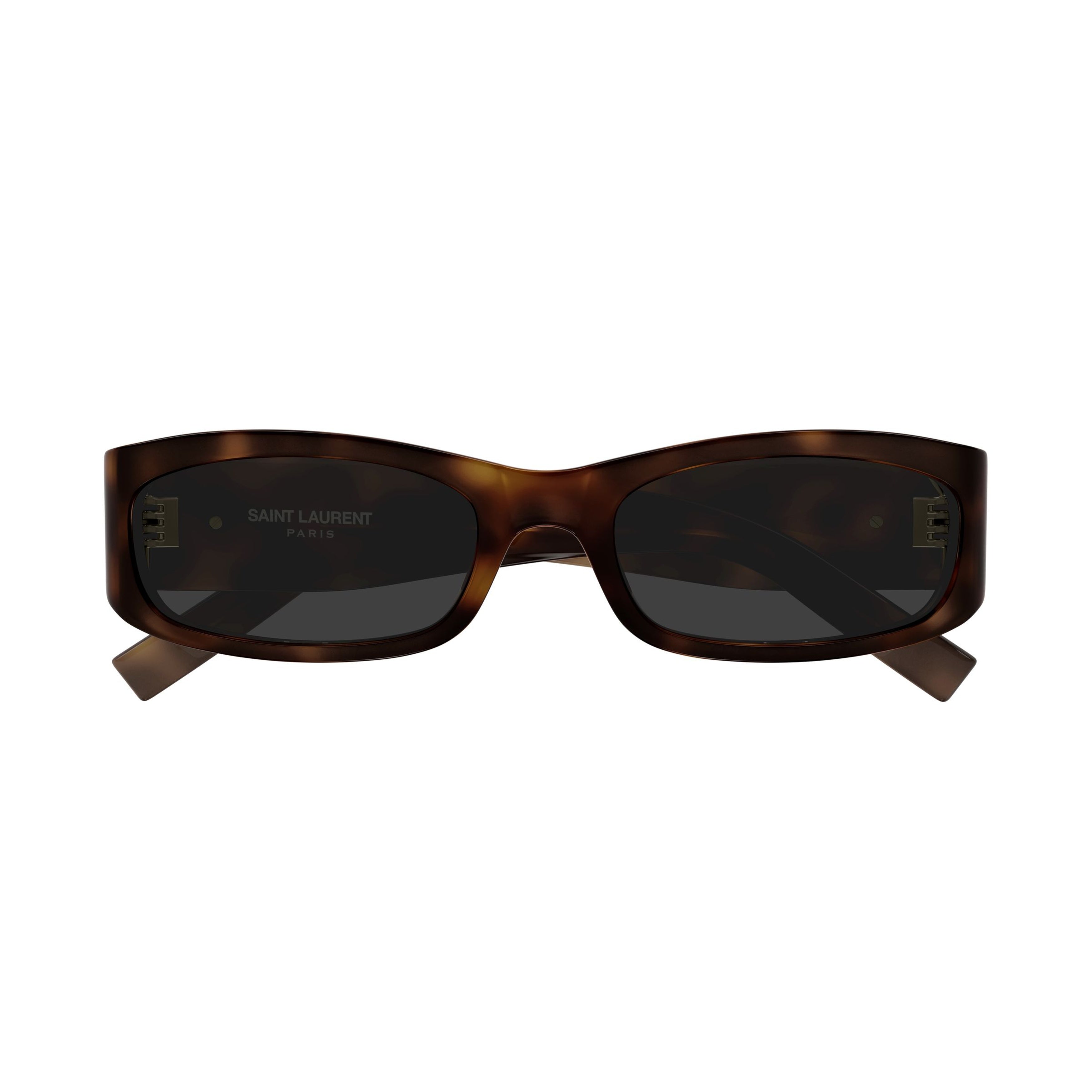 Rectangular Tortoiseshell Acetate Sunglasses with Gold-tone Logo
