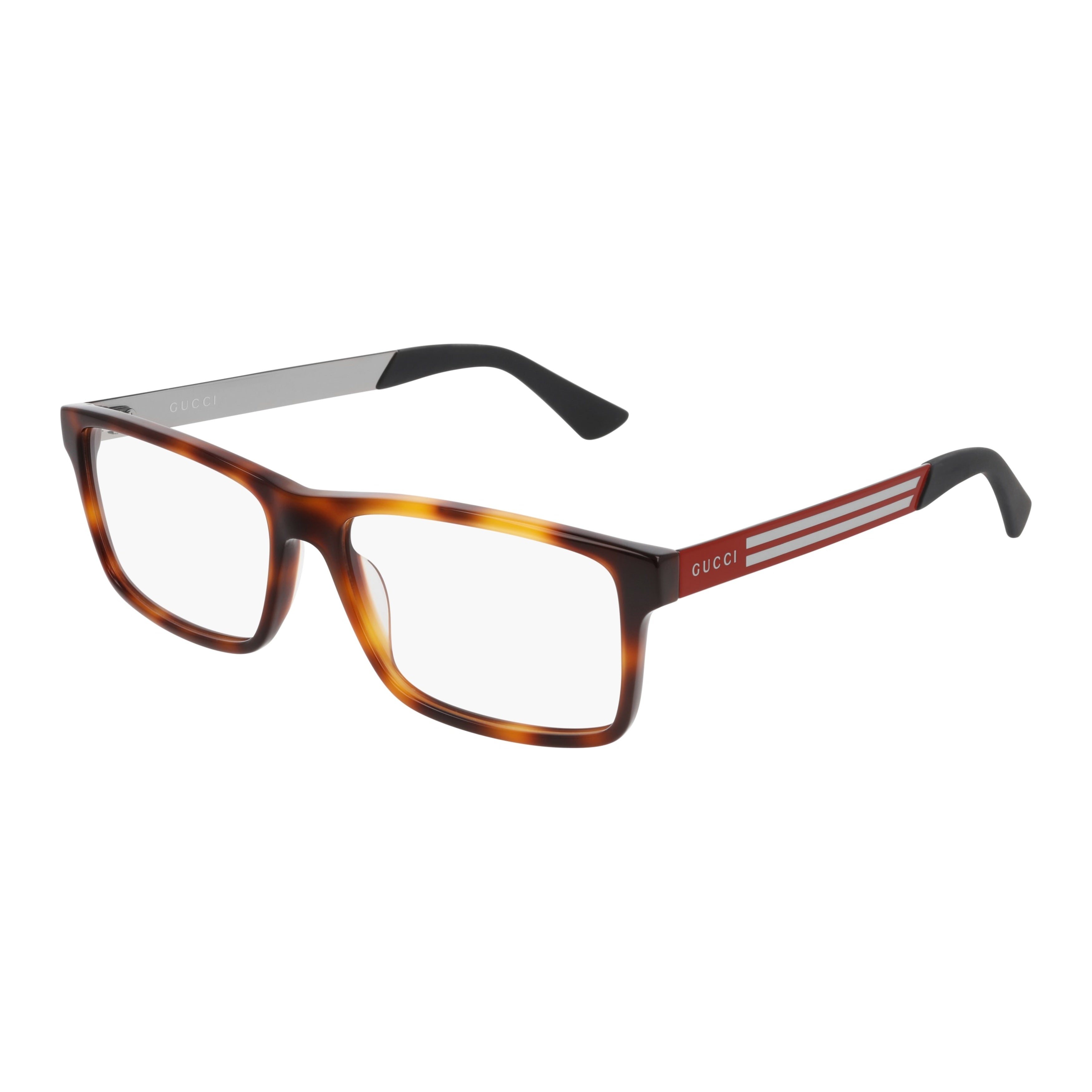 Gg0692o Rectangular Tortoiseshell Eyeglasses