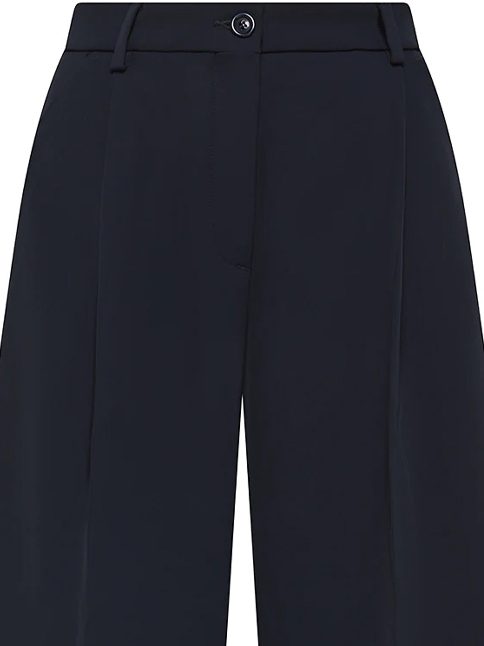 High-Waist Tailored Black Structured Shorts