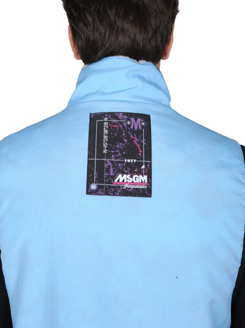 Textured Fleece Sherpa Vest