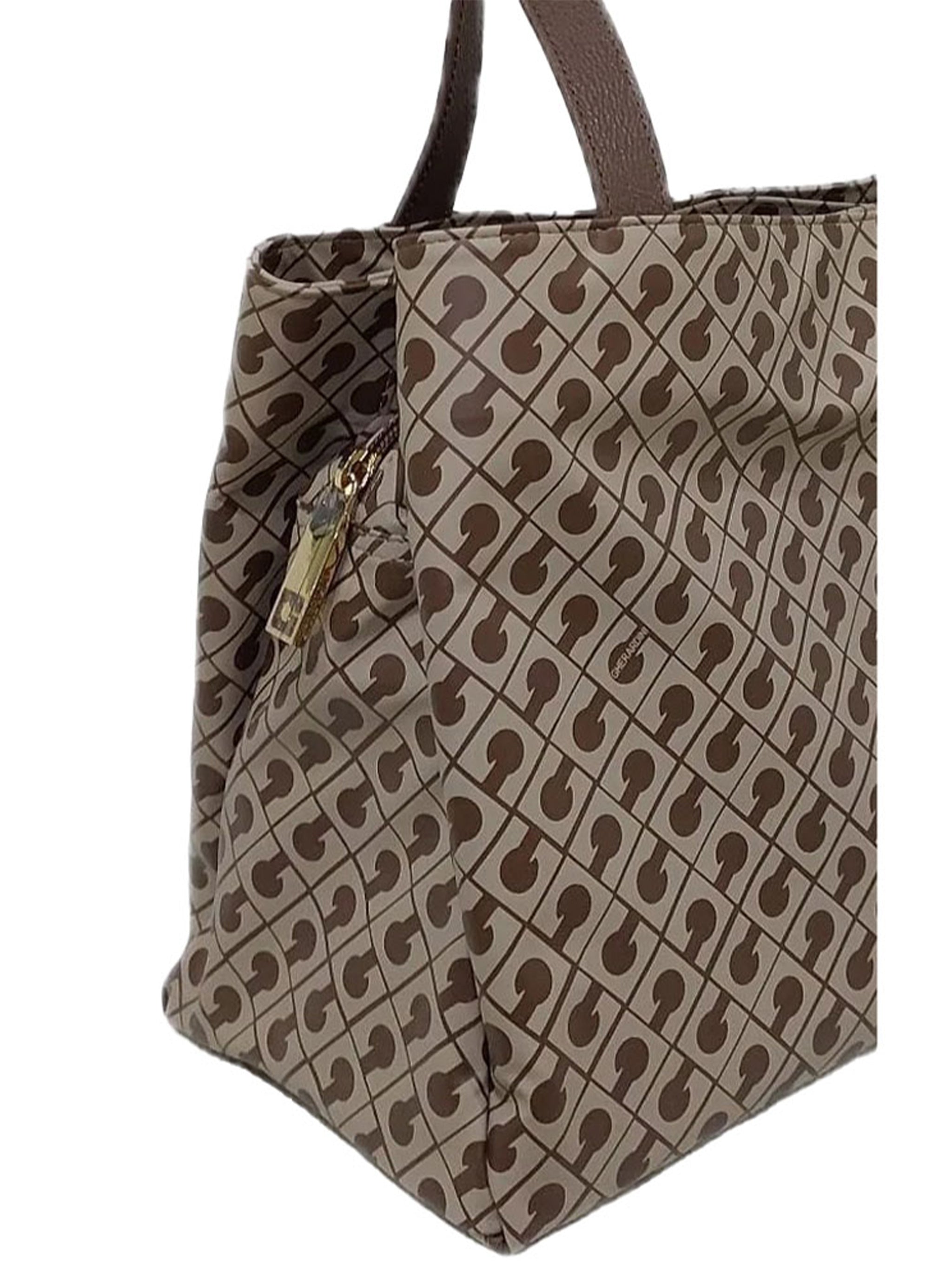 Medium Patterned Leather Top Handle Bag