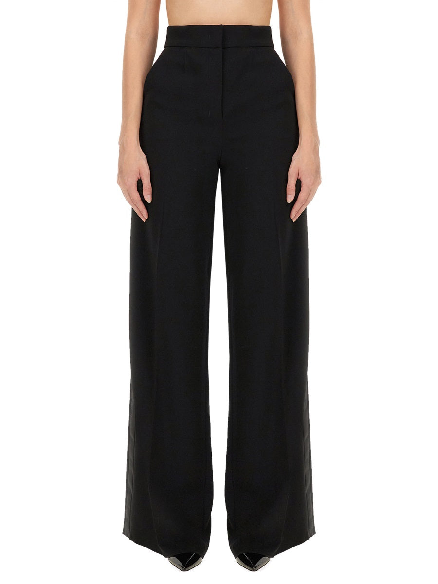 High Waist Wide-Leg Pants With Subtle Side Stripe