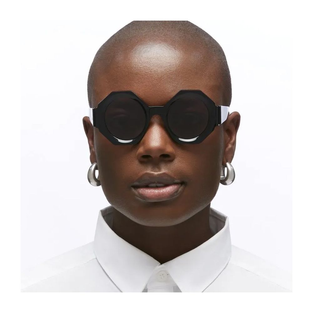 Mask R4 Sculptural Round Frame Sunglasses