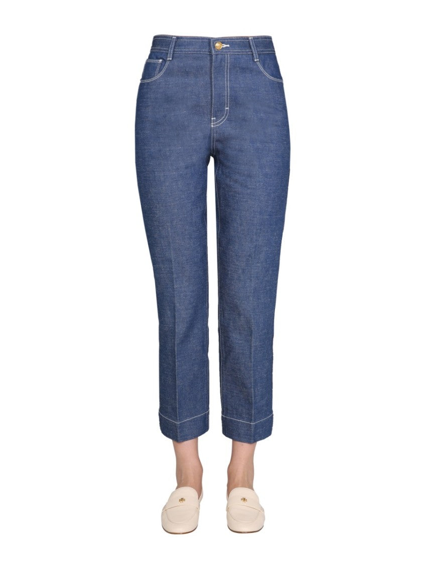 Cropped Wide-Leg Jeans