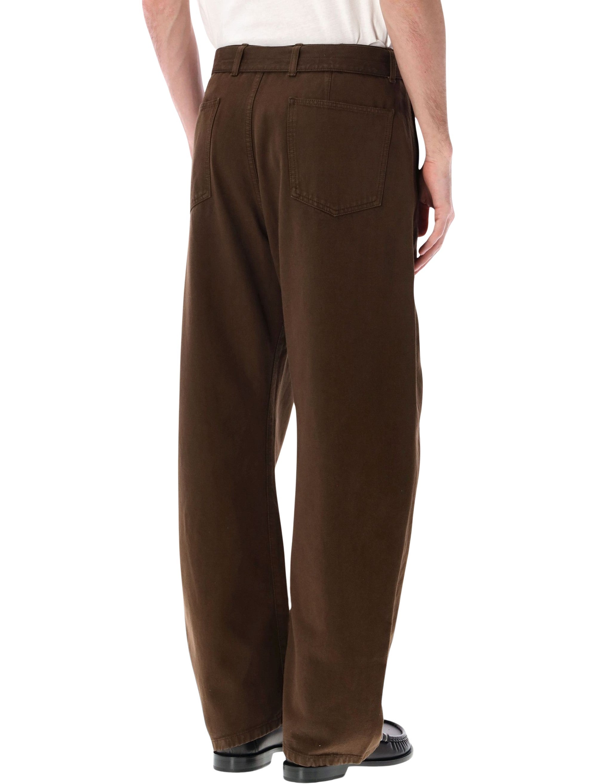 Belted Twisted Twill Trousers