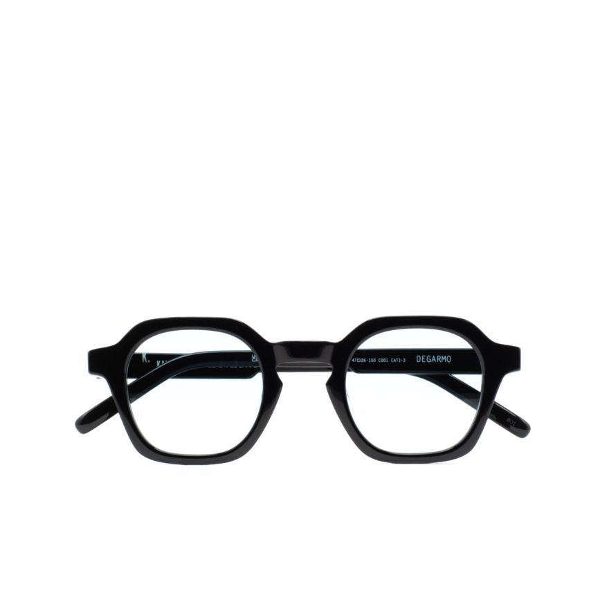 Degarmo Bold Geometric Black Eyeglasses with Modern Aesthetic