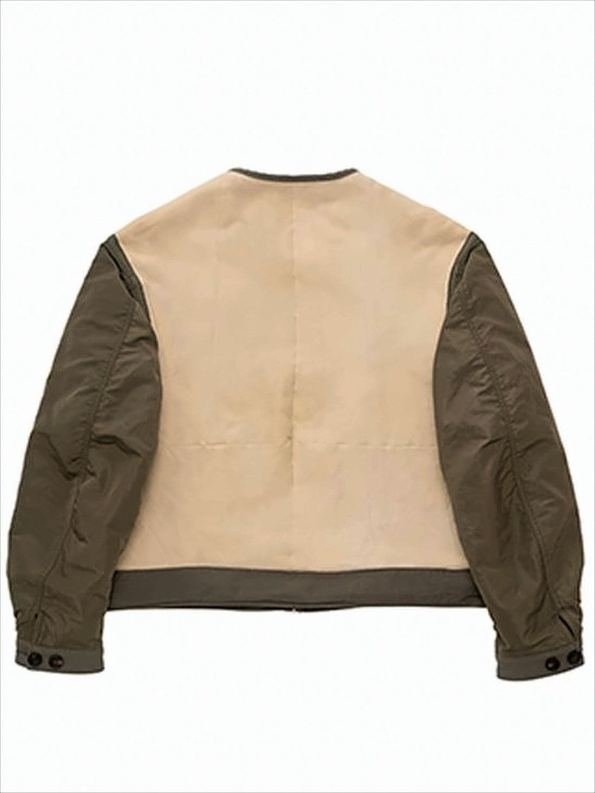Reversible Lambskin and Nylon Bomber Jacket