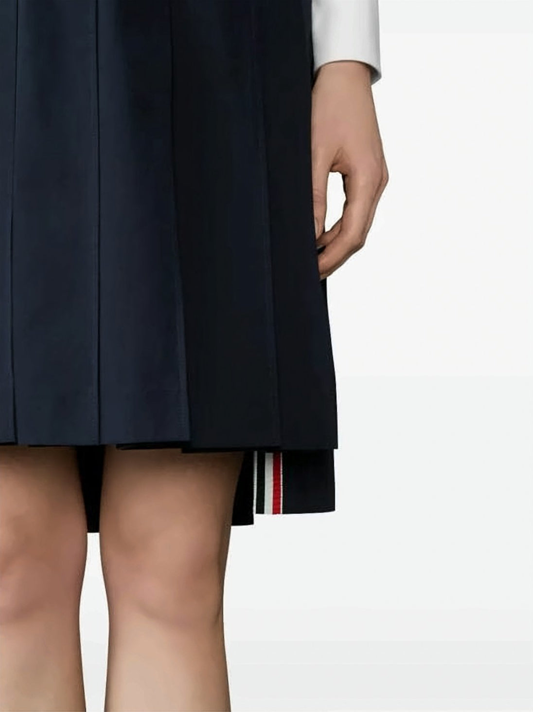 Structured Pleated Cotton Skirt