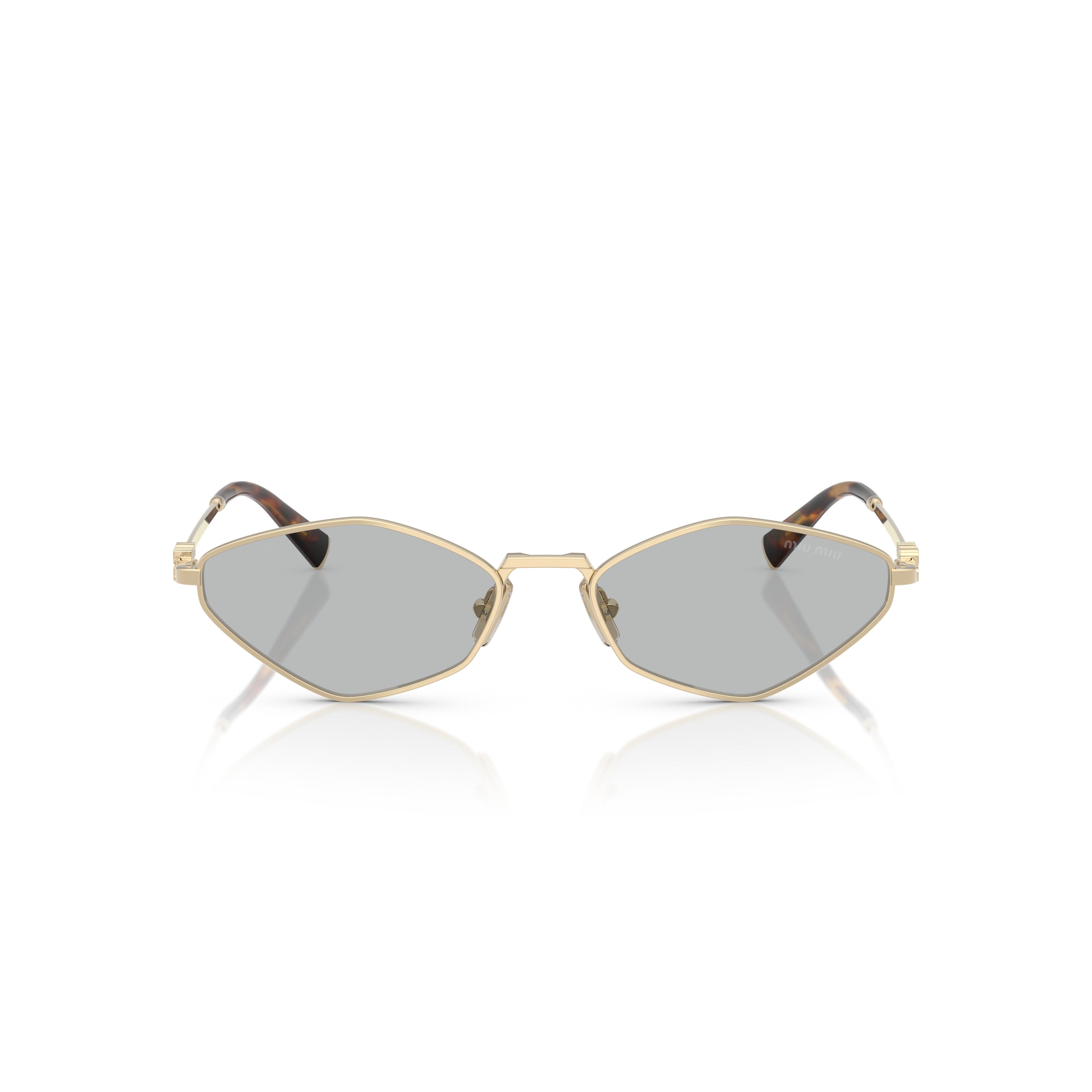 0mu 56zs Angular Geometric Metal Sunglasses