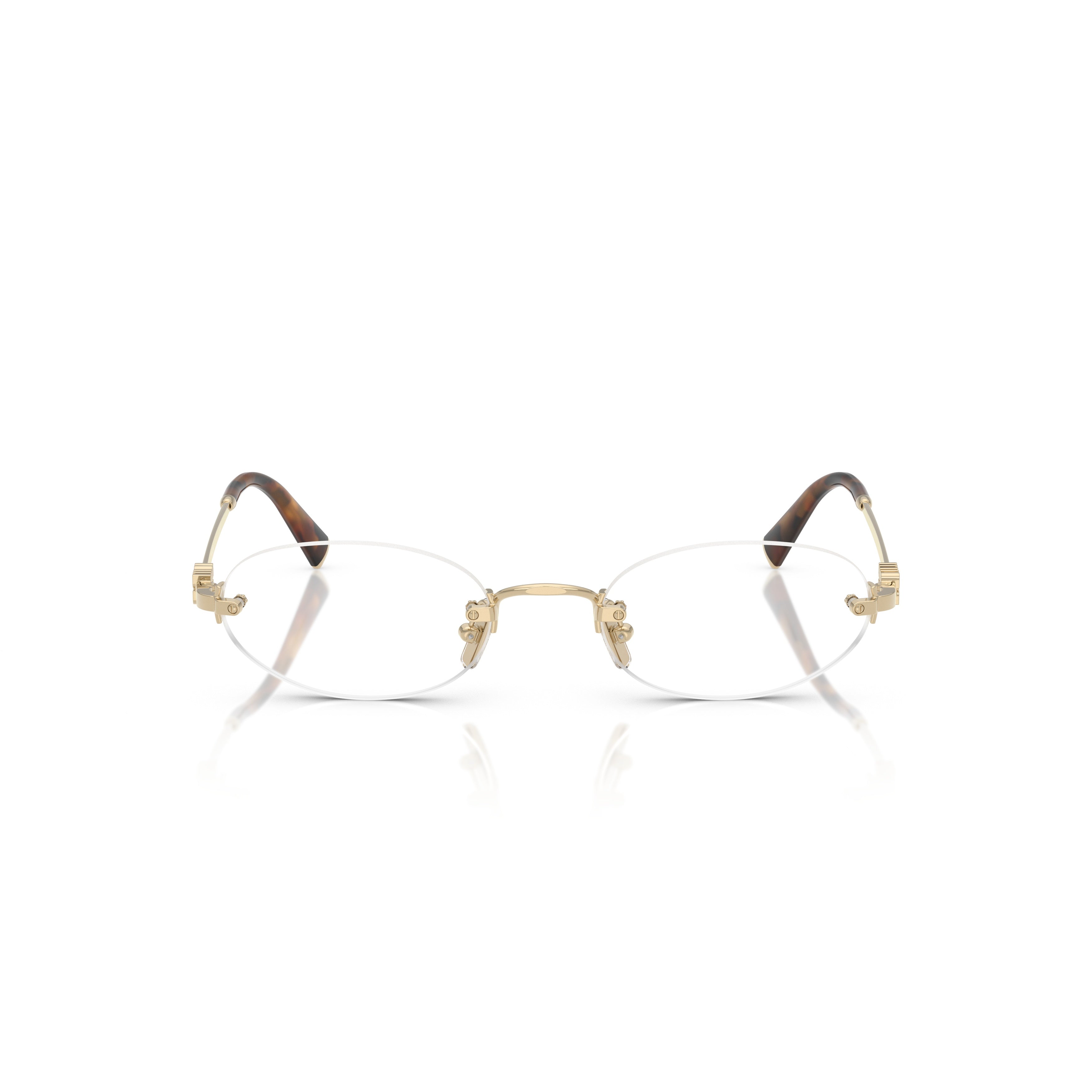 0mu 53wv Rimless Oval Lenses Eyeglasses