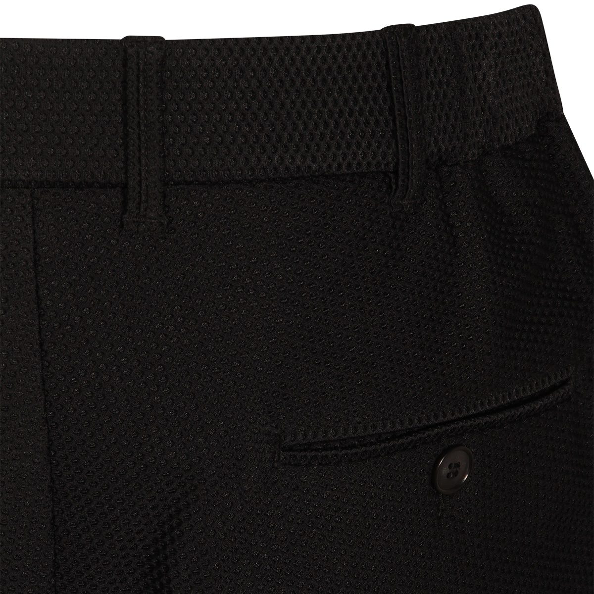 Slim-Fit Black Trousers with Textured Pattern
