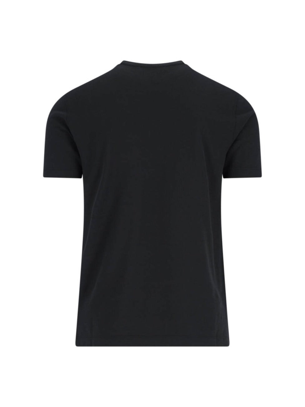 Round Neck Black Cotton T-Shirt