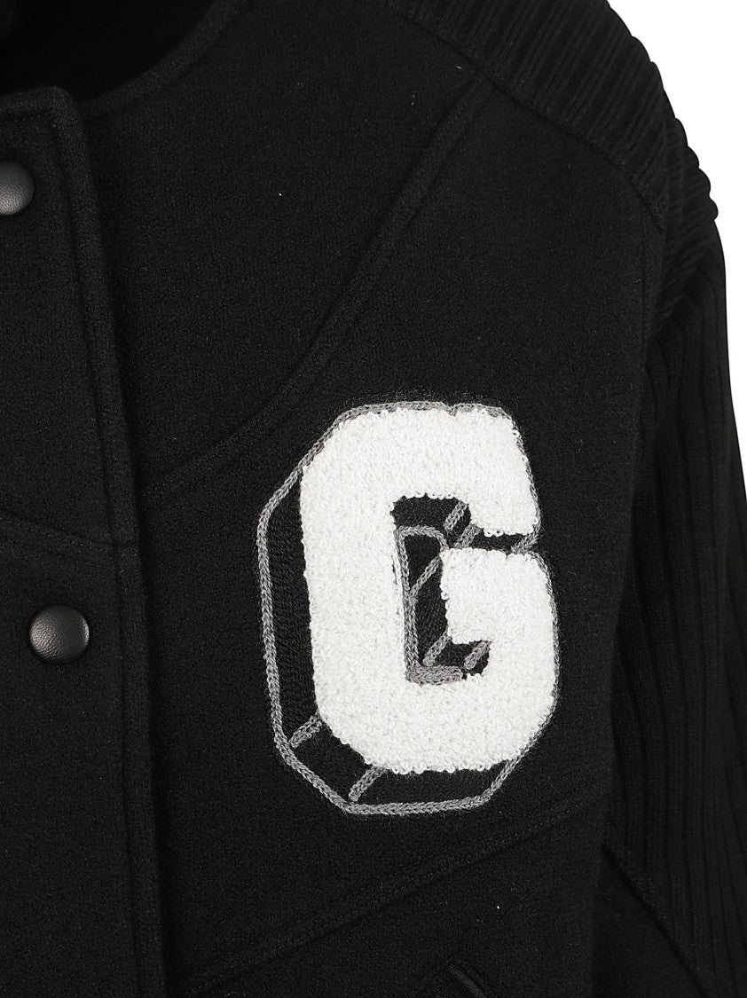 Structured Black Coat With Ribbed Detailing