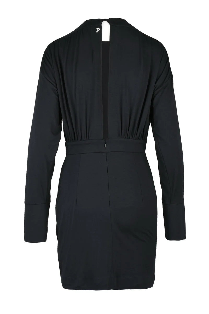 Jersey Dress Zip Raglan - Black