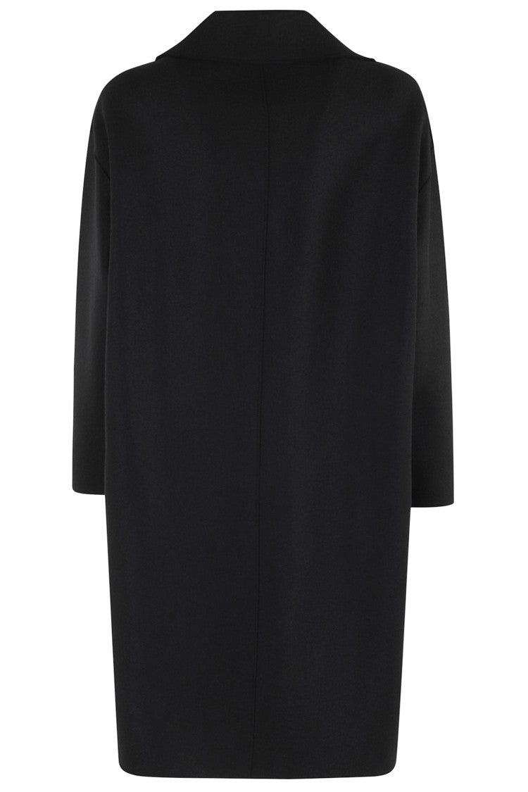 Dropped Shoulder Coat in Pressed Wool