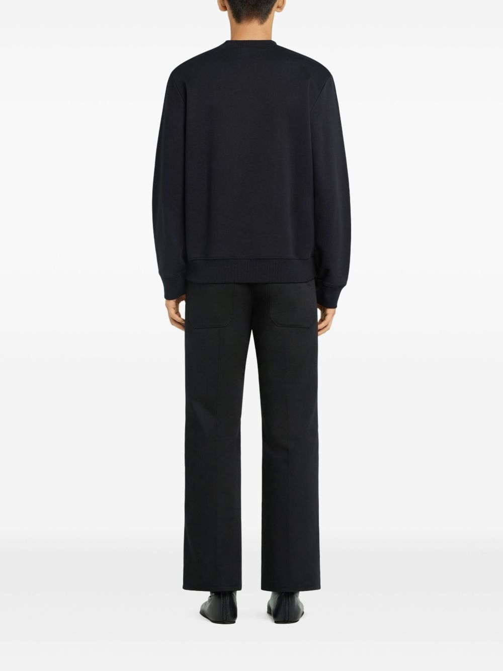 Crew Neck Black Sweatshirt