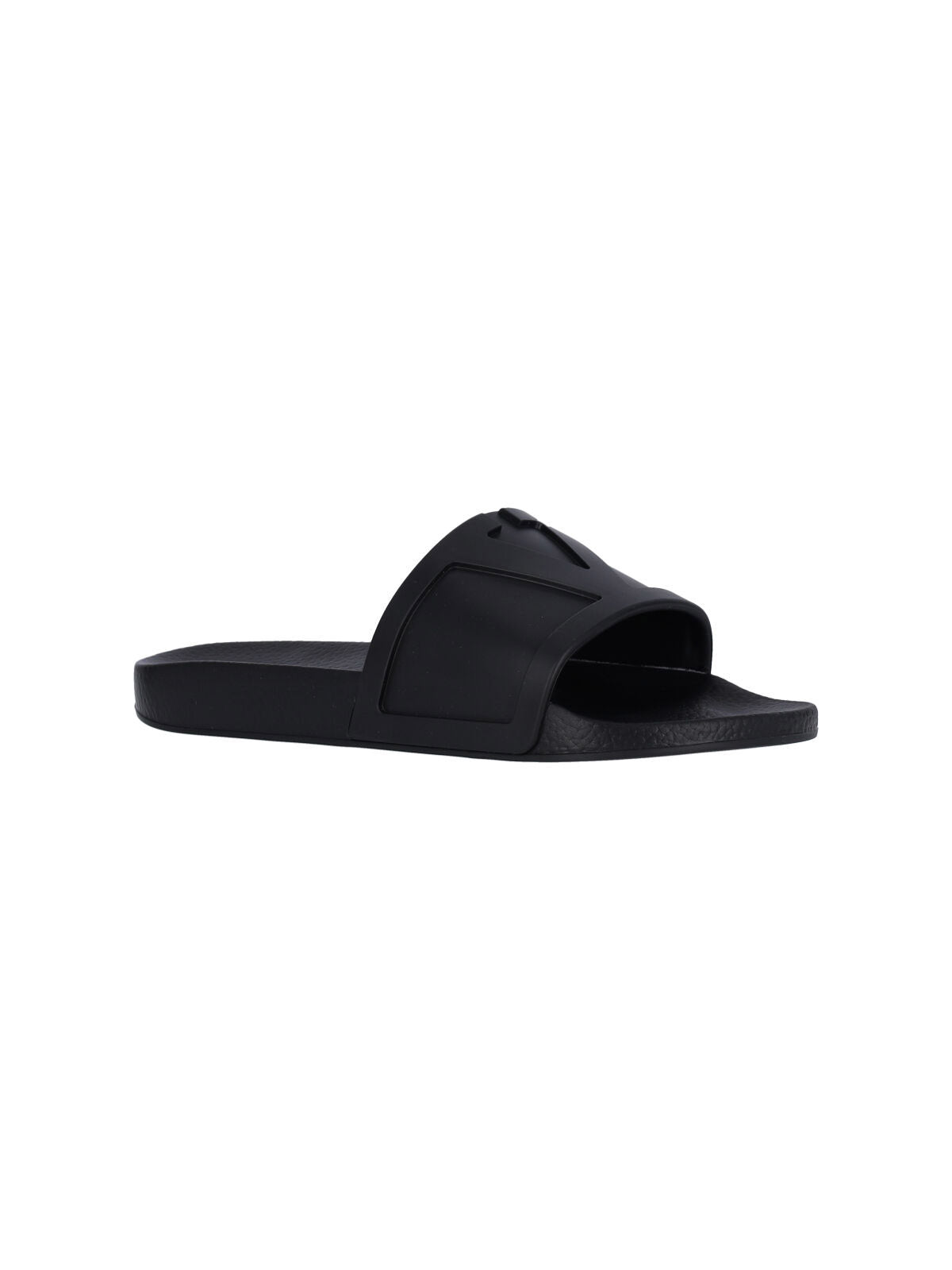 Logo Slide Sandals – Black