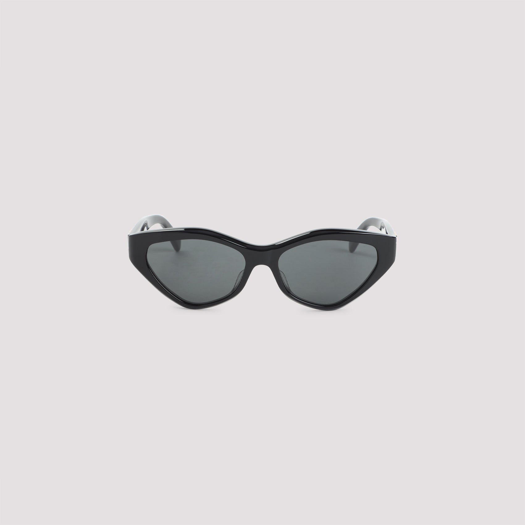 Geometric Cat-Eye Sunglasses with Bold Gold Accents