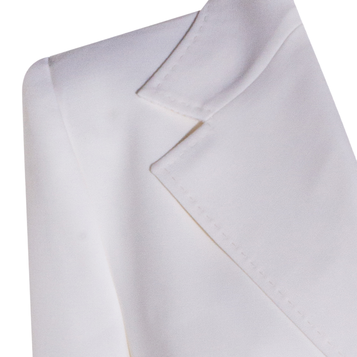Classic White Structured Jacket With Timeless Appeal