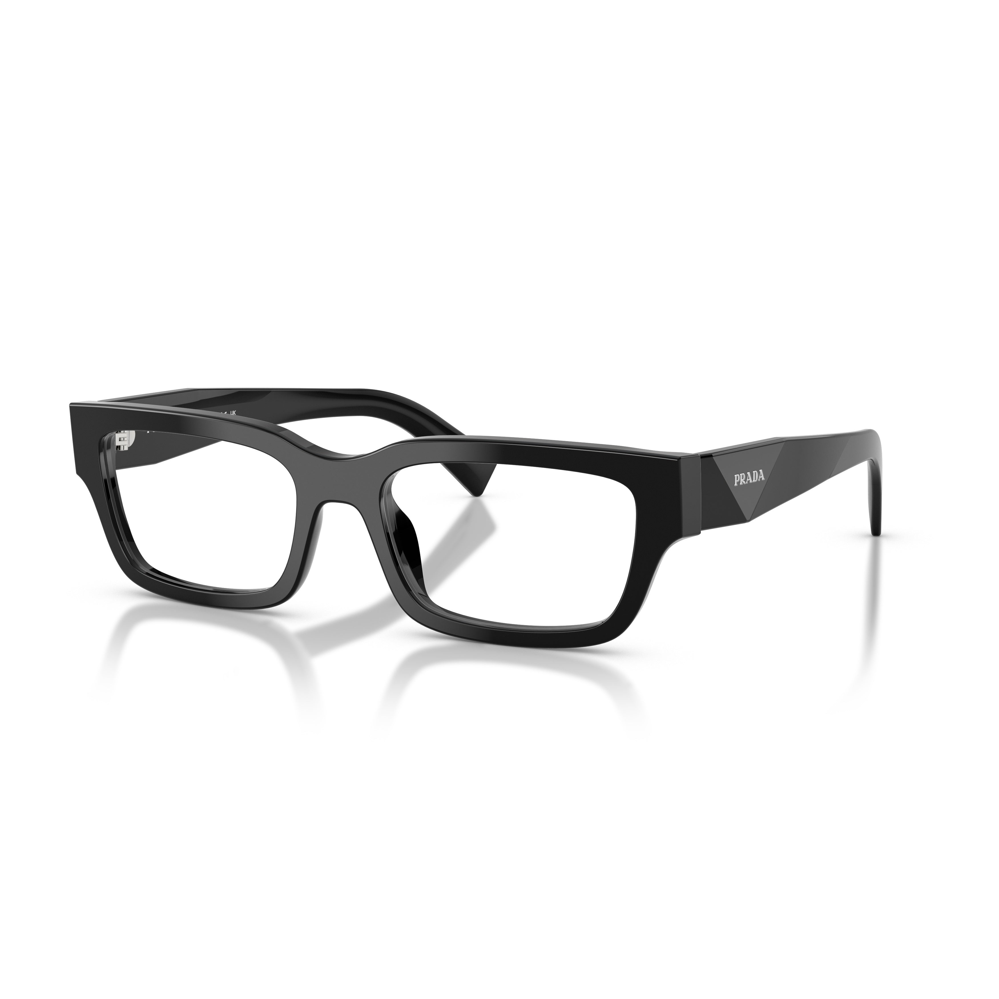 0pr C02v Rectangular Black Acetate Sunglasses