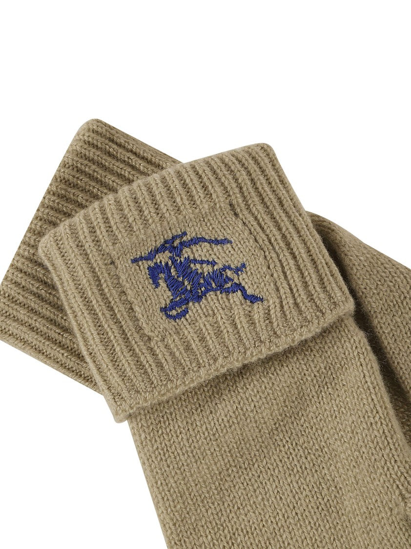Cashmere Gloves With Ribbed Cuff