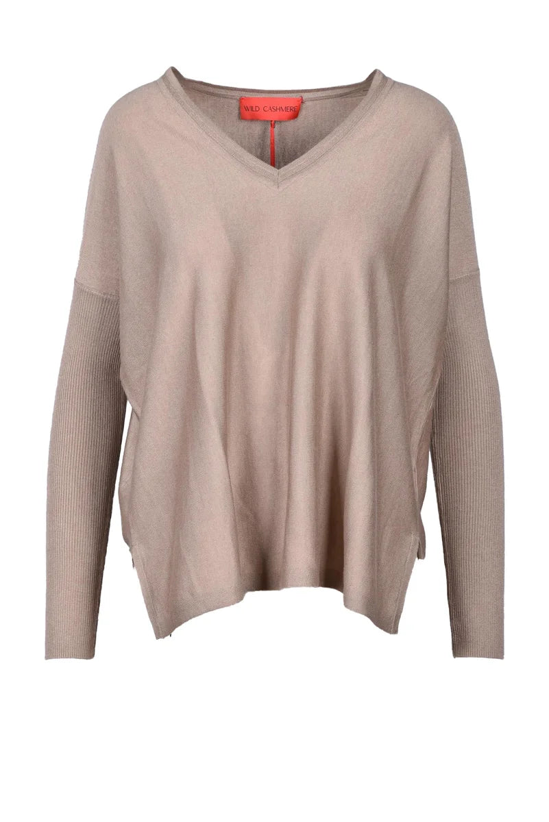 Silk and Cashmere Sweater - Taupe