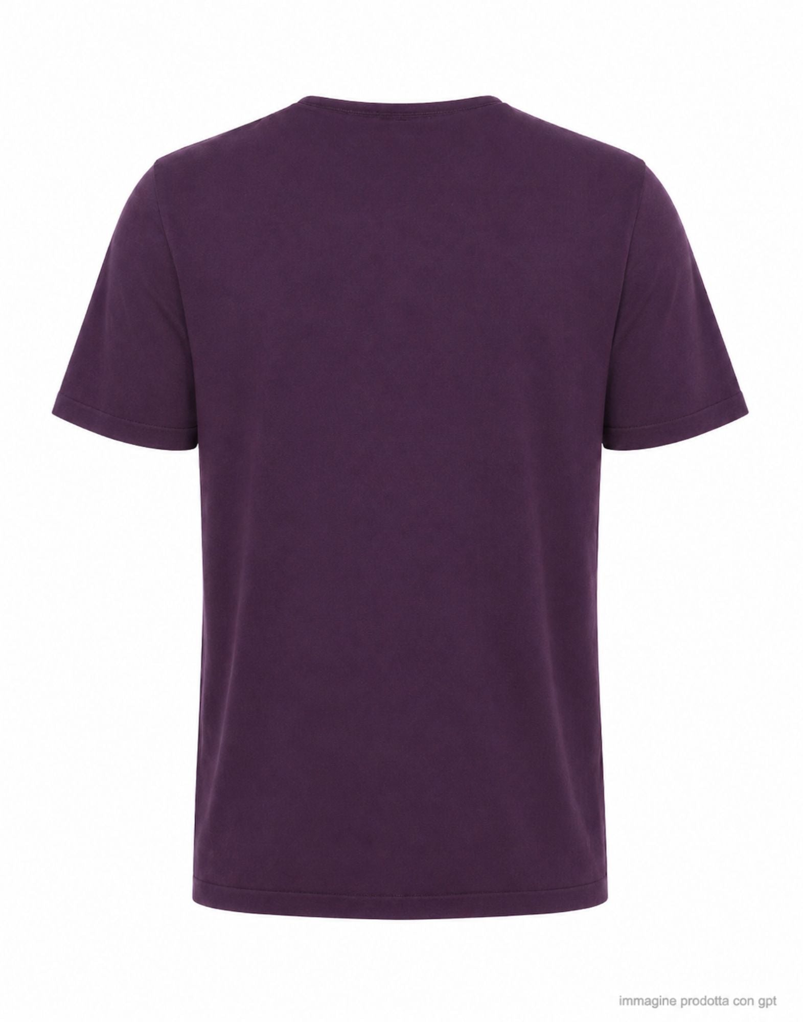 Purple Regular Fit Cotton Round Neck T-Shirt