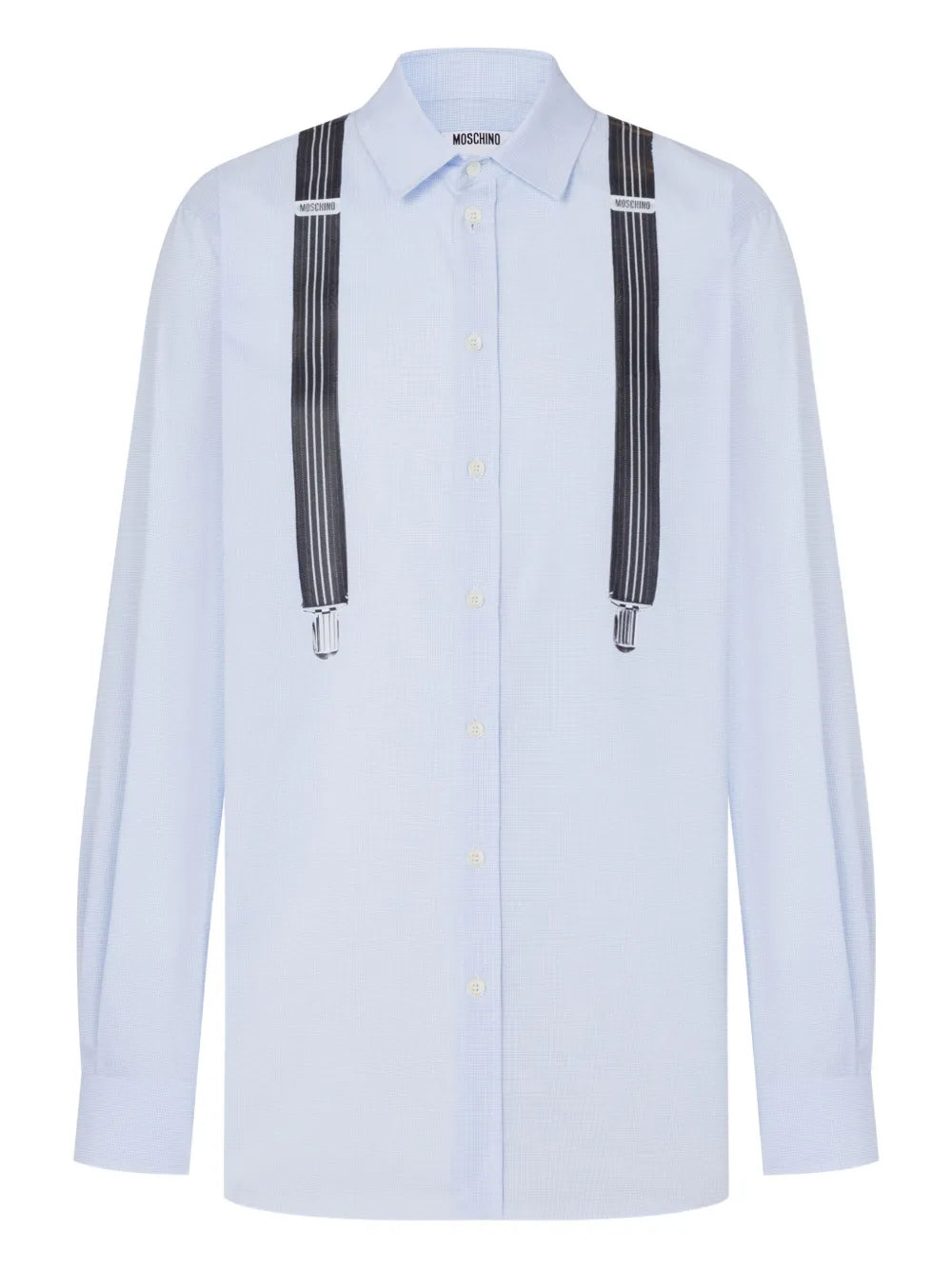 Button-Down Shirt With Playful Suspenders Detail