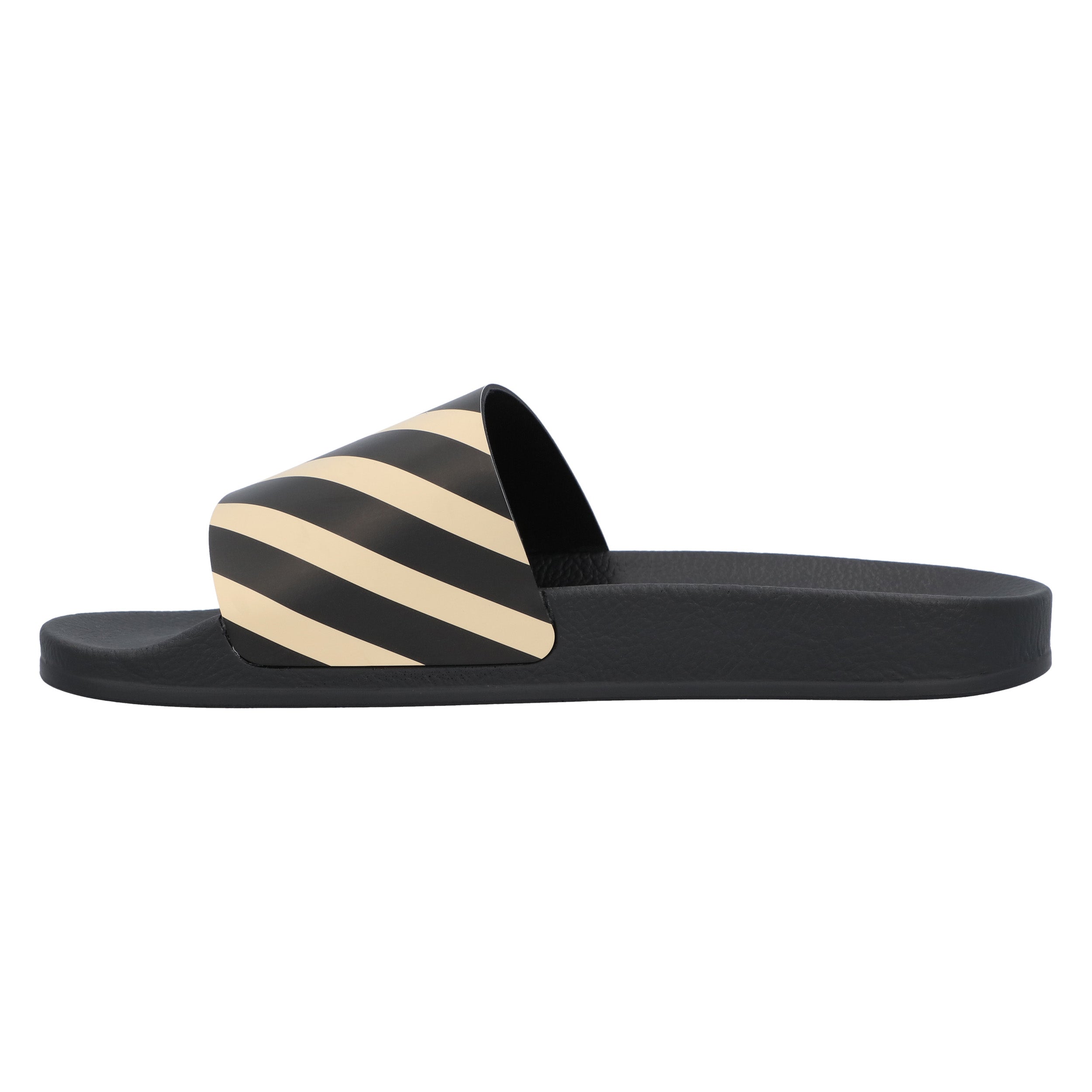 Sliders 'Diagonal Stripe - Black Beige'