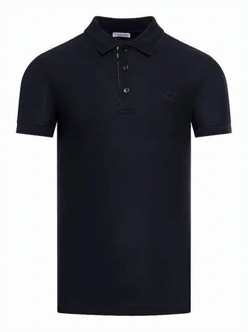 Short-Sleeve Polo Shirt with Traditional Collar and Minimalist Design
